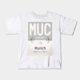 MUC Munich airport Kids T-Shirt